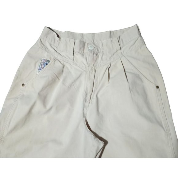 Vintage Cherokee Pants Womens Size 12 Khaki High Waist Rise Mom Made in USA - Picture 1 of 13
